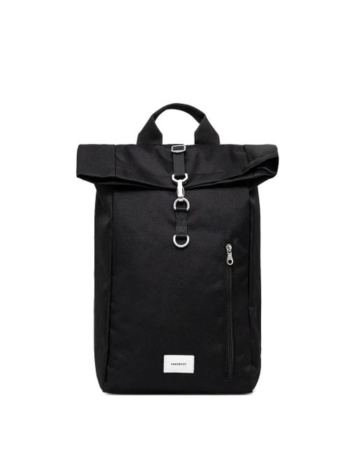 Sandqvist Black Ground Rolltop L Backpack