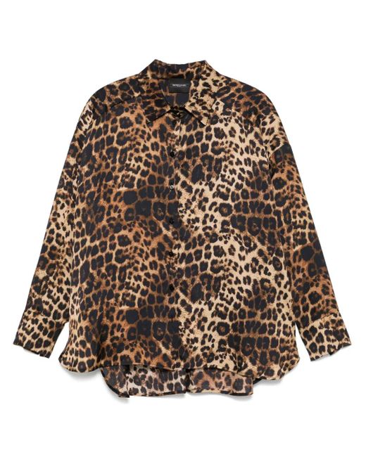 Simonetta Ravizza レオパード シャツ Brown