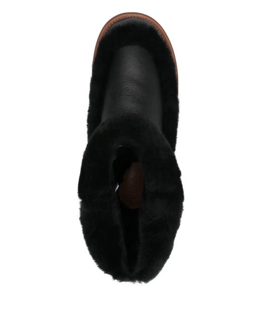 Chloé Black Dolcie Shearling-Leather Boots