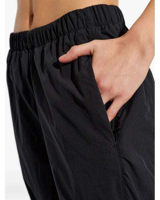 Alexander Wang Black Drawstring-Hem Track Pants