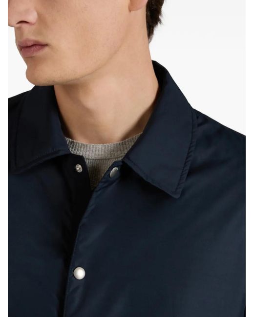 Slowear Blue Padded Shirt Jacket for men