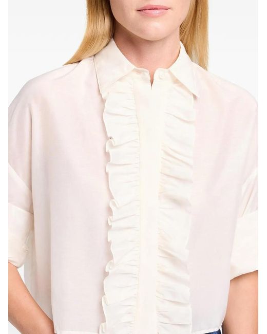 Twp White Ruffled Shirt