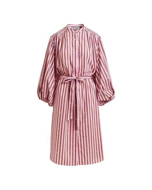 Essentiel Antwerp Pink Jodianna Striped Dress