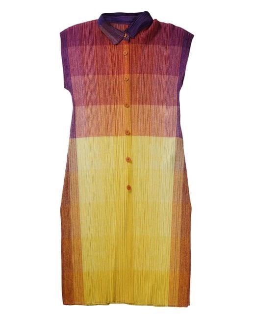 Pleats Please Issey Miyake Photon Shirt in Yellow | Lyst