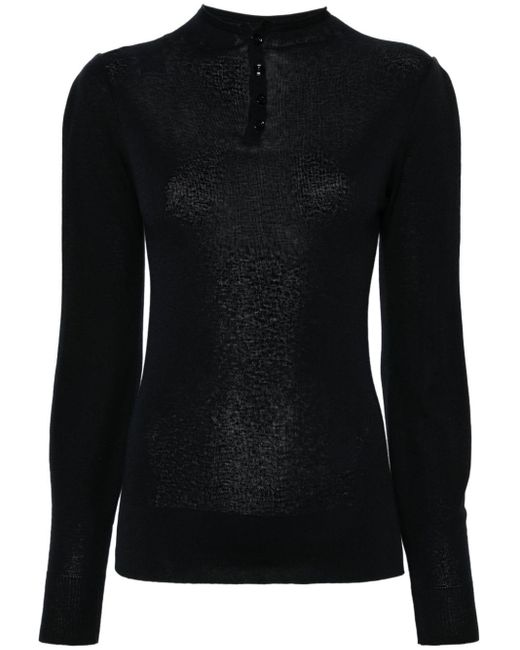 Lemaire Black Mock-neck Seamless Top