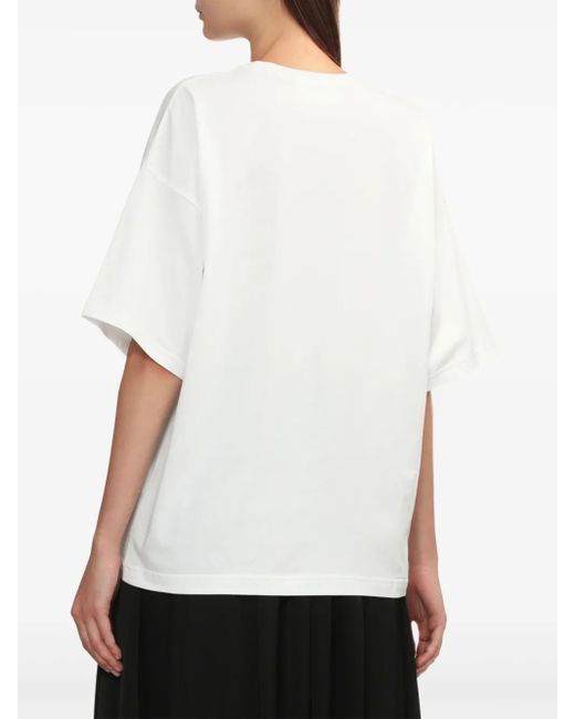 Enfold White Cotton T-Shirt