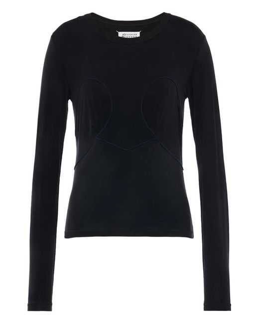 Maison Margiela Black Seam-Detail T-Shirt