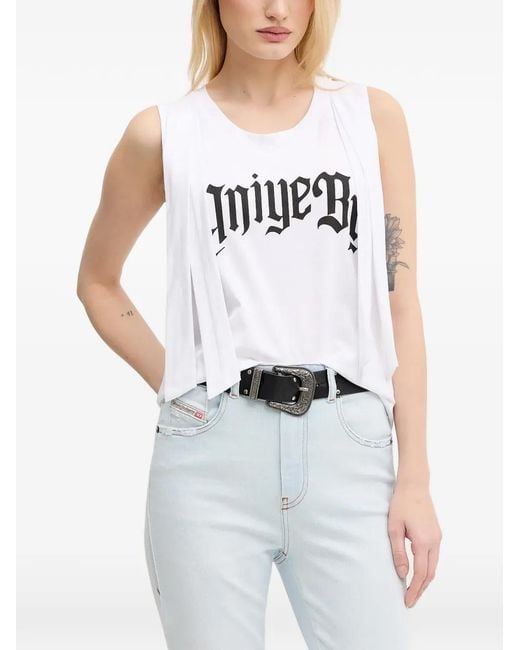 Aniye By White Cotton Tank Top
