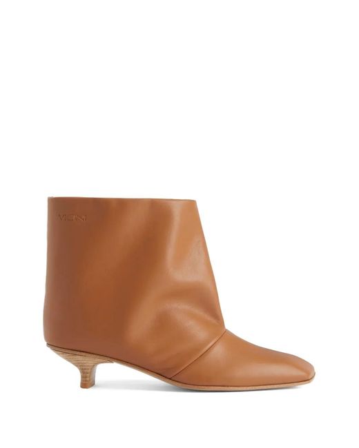 Giuseppe Zanotti Brown Pointed-Toe Leather Ankle Boots