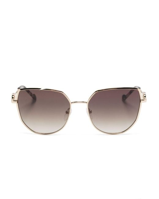 Liu Jo Metallic Geometric-frame Sunglasses