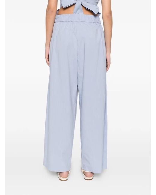St. Agni Blue Pantalon À Coupe Ample