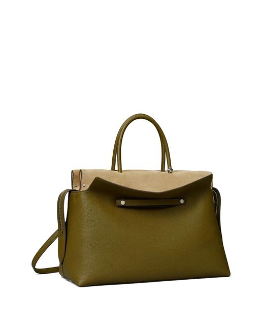Tory Burch Green Mercer Tote Bag