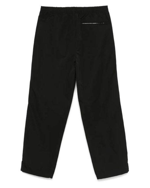 Theory Black Cotton-Blend Loose-Fit Trousers for men