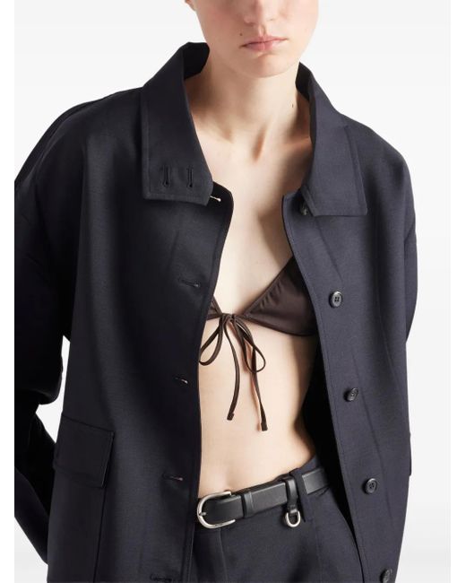 Prada Mohair Wool Jacket Blue