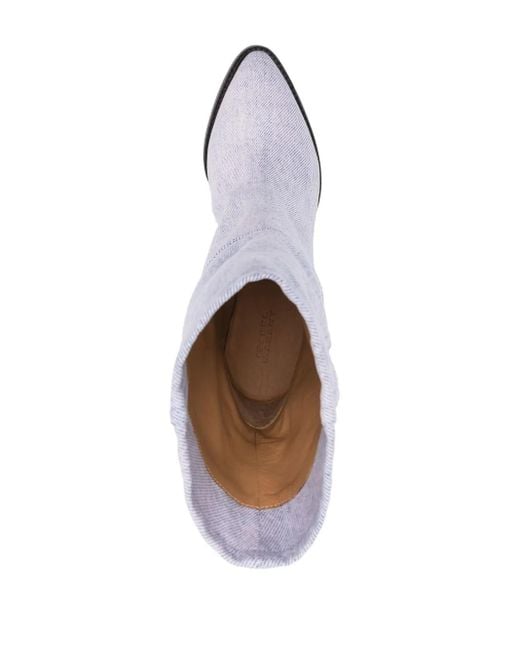Isabel Marant White Rouxa Leather Boots