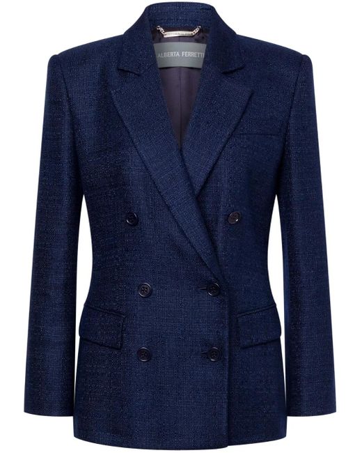 Alberta Ferretti ダブルジャケット Blue