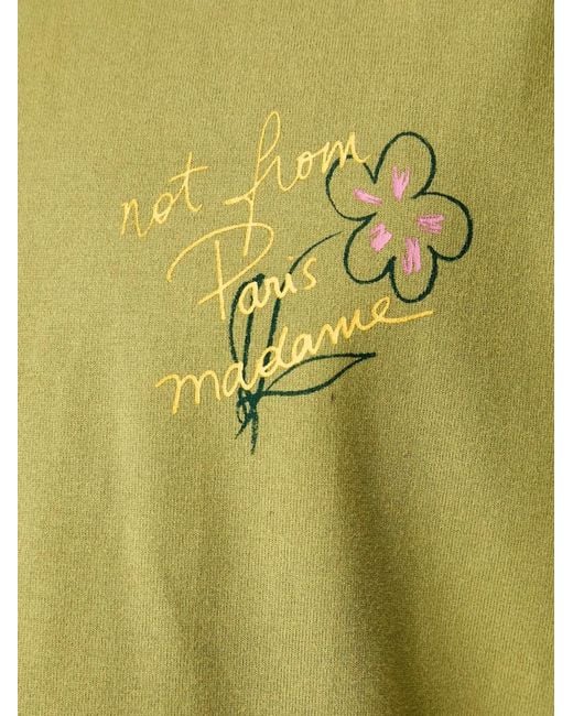 Drole de Monsieur Green Esquisse Slogan-Print T-Shirt for men