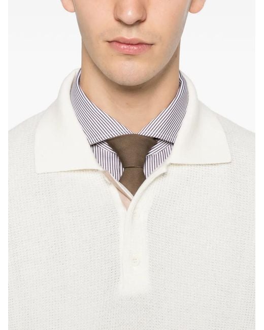 Canali Trui Met Polokraag in het White voor heren