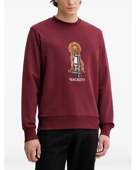 Hackett Red Graphic-Print Sweatshirt for men