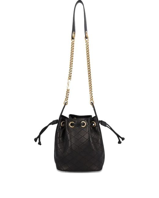 Saint Laurent Black Cassandre Quilted Bucket Bag