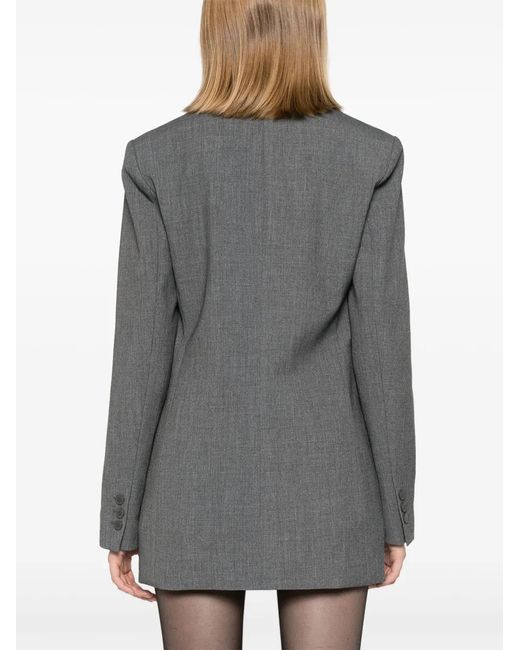 Blugirl Blumarine Gray Double-Breasted Blazer