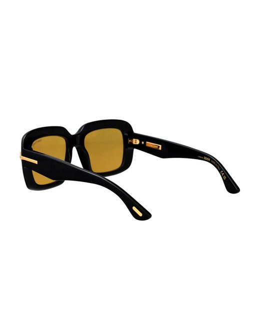 Tom Ford Black Icon Square-Frame Sunglasses