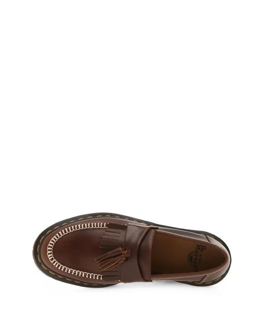 Dr. Martens Brown Adrian Orleans-Leather Tassel-Detail Loafers