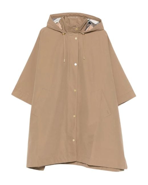 Barbour Natural Hooded Buttoned Coat