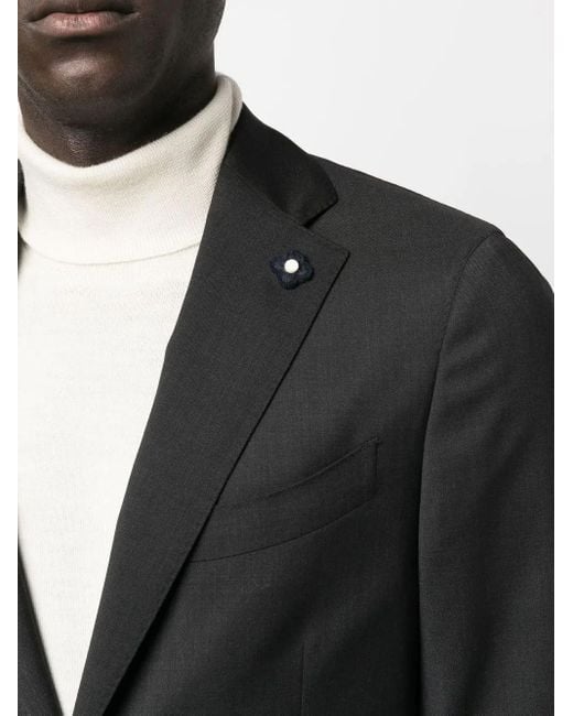 Lardini Black Single-Breasted Blazer for men