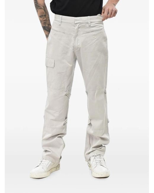 Off-White c/o Virgil Abloh Gray Ankle-Zip Cargo Pants for men