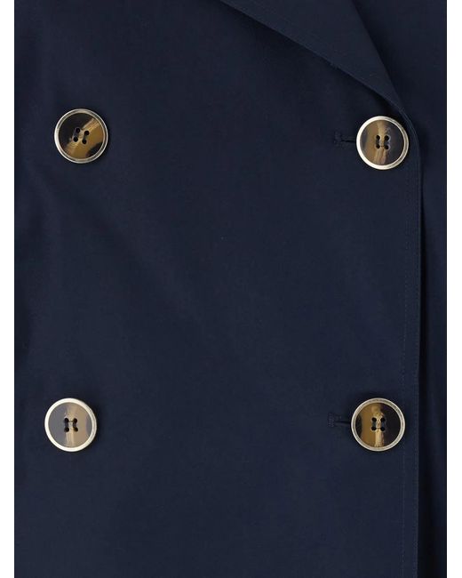 Twinset Blue Double-Breasted Jacket