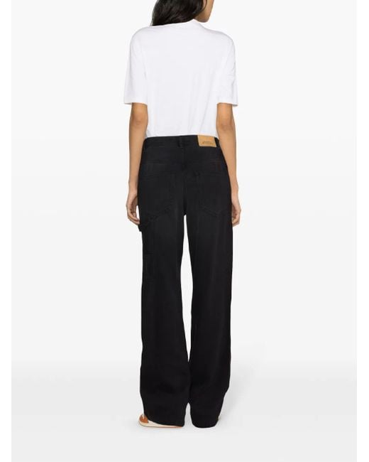 Isabel Marant Black Bymara Carpenter Wide-leg Jeans - Women's - Lyocell/polyester/cotton