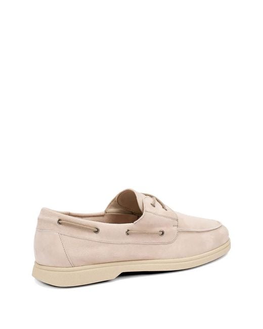 Frau White Lace-Up Boat Shoes
