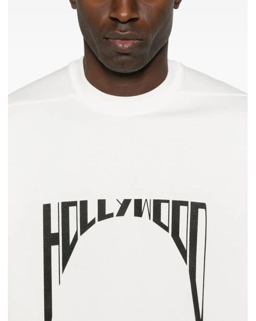 メンズ Rick Owens Jumbo Tシャツ White
