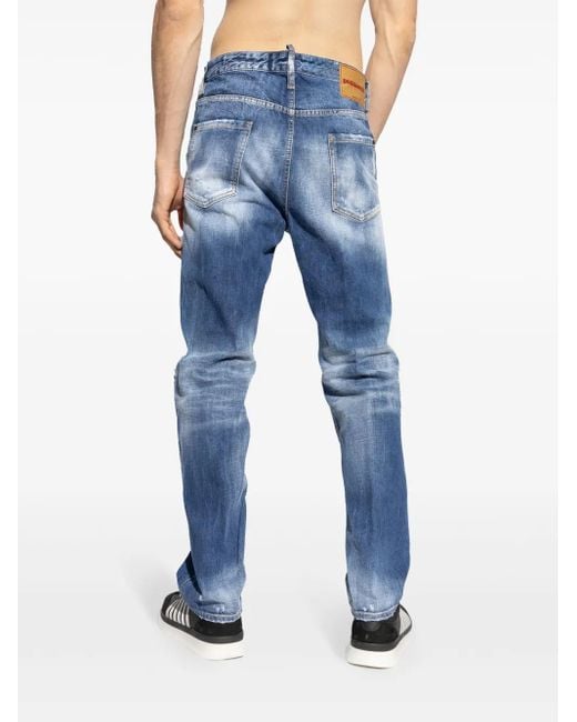 DSquared² Gerafelde Jeans in het Blue voor heren