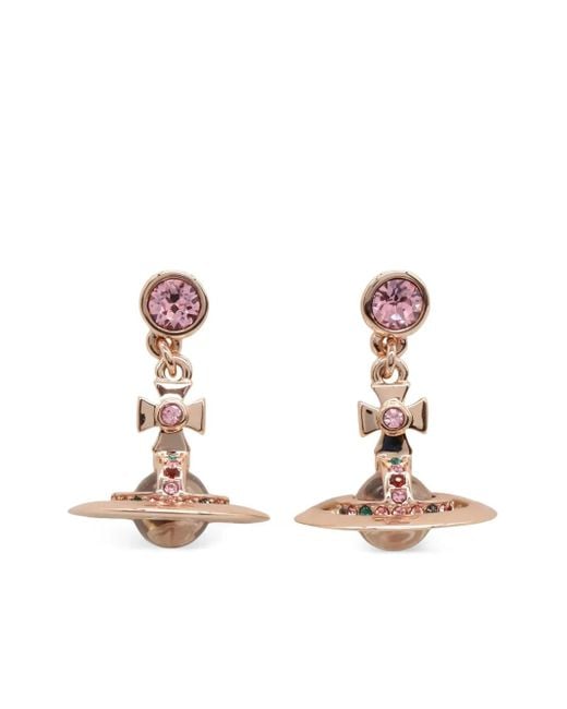 Vivienne Westwood Pink New Petite Orb Earrings