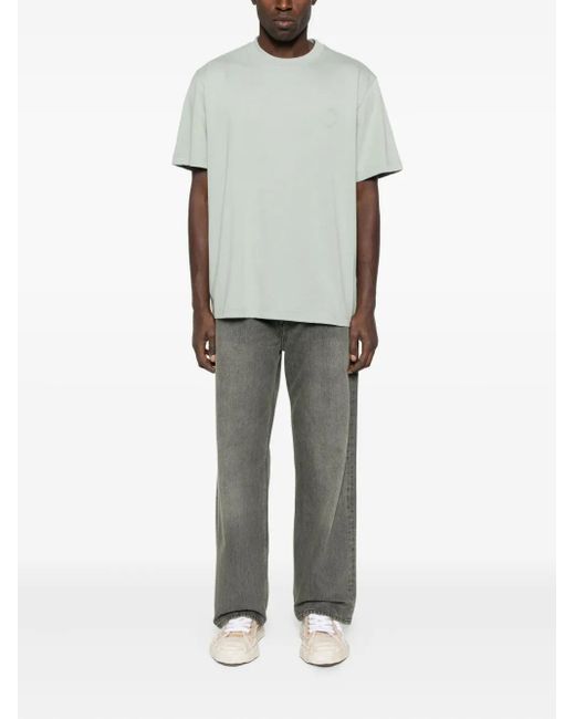 Daily Paper Gray Logo-Embroidered T-Shirt