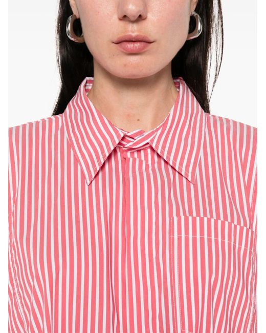 Manuel Ritz Pink Striped Shirt Dress