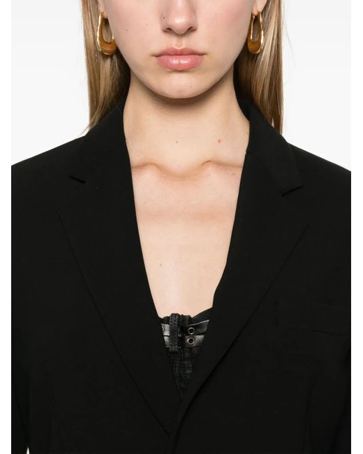 Moschino Black Single-Breasted Blazer