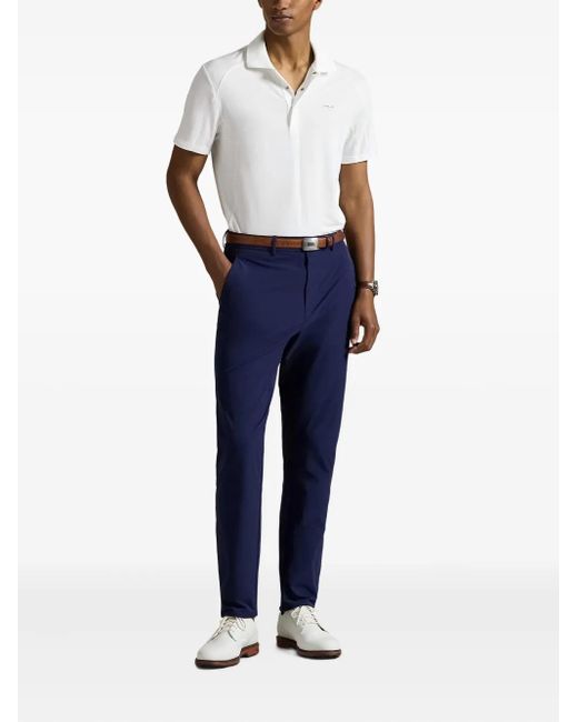 Ralph Lauren Blue Logo-Patch Trousers for men