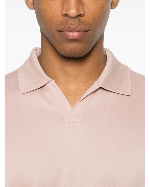 Herno Pink Short-Sleeve Polo Shirt for men