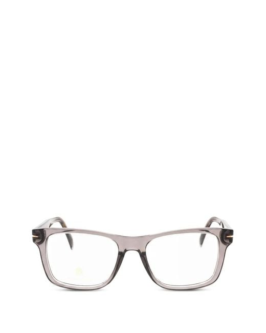 David Beckham Natural Rectangle-Frame Glasses for men