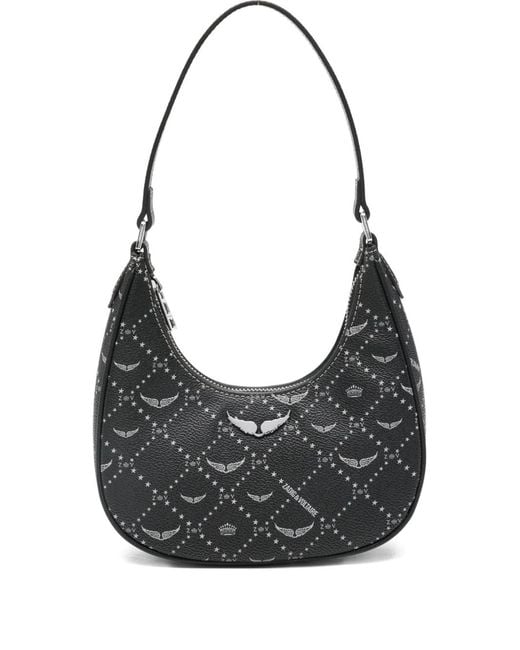 Zadig & Voltaire Black Z Night Out Logo Graphic Shoulder Bag