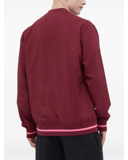 Adidas Red Zip-Up Bomber Jacket for men