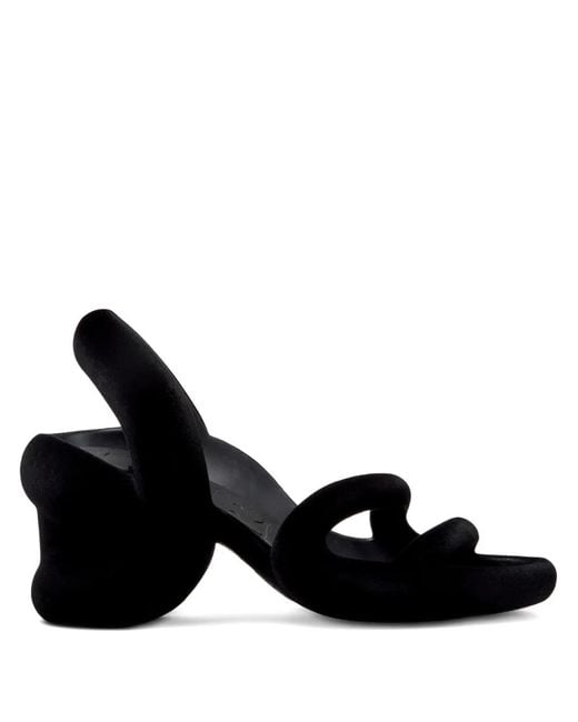 Camper Black Kobarah Slingback Heeled Sandals