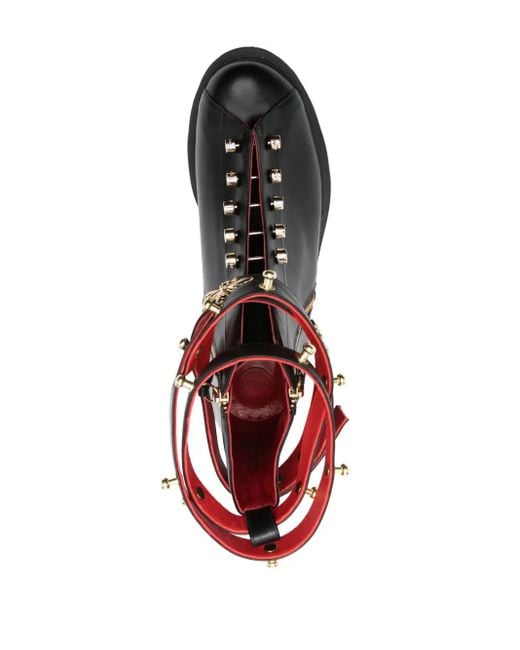 HARDOT Black 45Mm Stud-Embellished Leather Boots