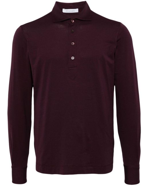 Cotton-blend polo shirt Cruciani pour homme en coloris Red