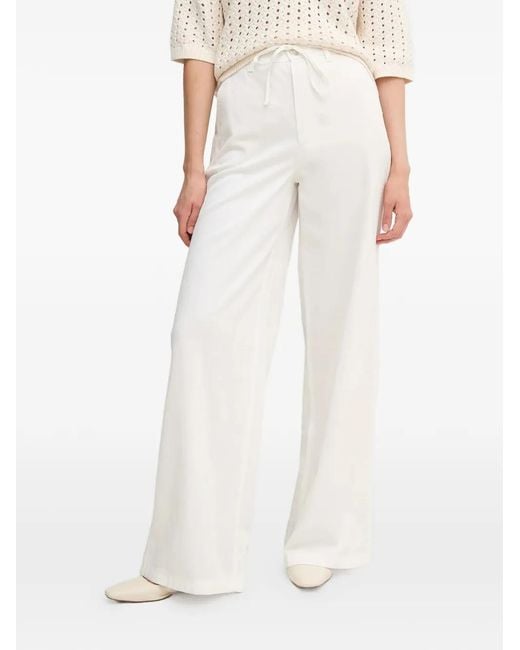 Ouí White Drawstring Trousers