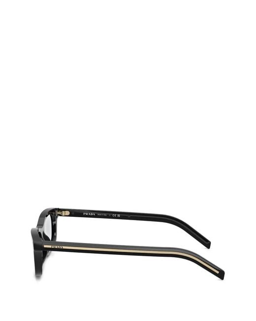 Prada Black Rectangle-Frame Sunglasses