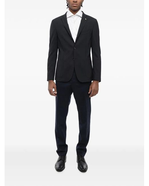 Corneliani Blue Single-Breasted Buttoned Blazer for men